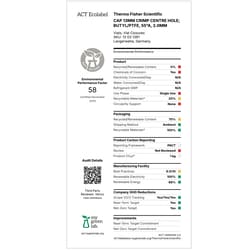 Fisherbrand 13mm Crimp Seal, Silver, center hole, assembled septum Gray, Red | Buy Online | Fisher Scientific